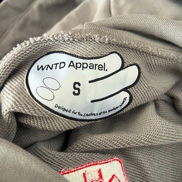 NWOT blu boy WNTD Apparel Arm Cast Sleeve Hoodie Grey Small gray-brown cast - Picture 5 of 5